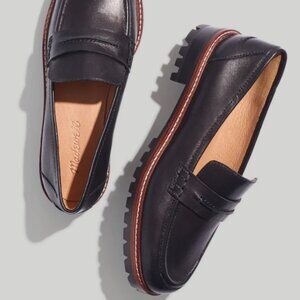Madewell Corinne Lugsole Loafer, Black, Size 8